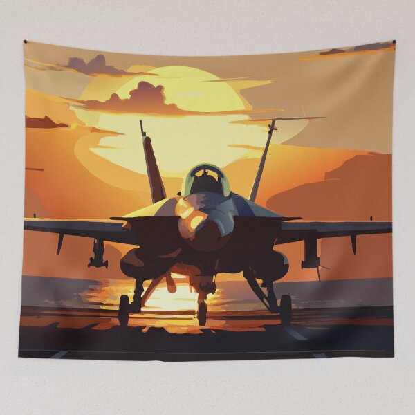 Artikelvorschau, Kampfjet bei Sonnenuntergang - Kampfjet entworfen und verkauft von BelleRiviera.