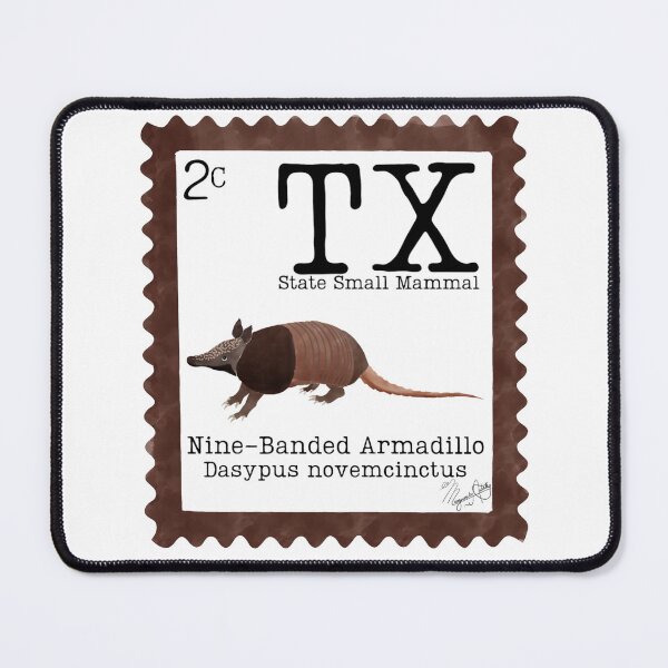 Item preview, Nine-Banded Armadillo: Texas State Small Mammal Stamp designed and sold by Marguerite Artistry.