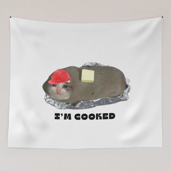 Item preview,  catswithhardhats i'm cooked cat memes designed and sold by vechone.
