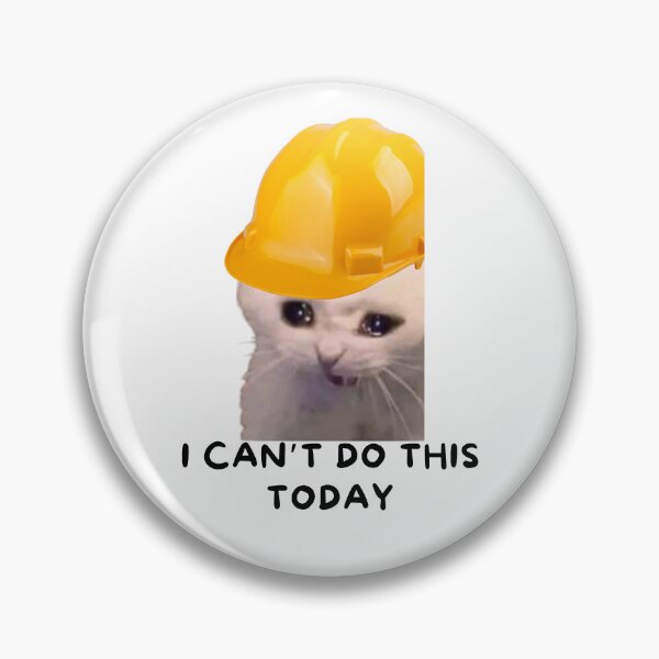 Item preview,  catswithhardhats Crying Inside Meme designed and sold by vechone.
