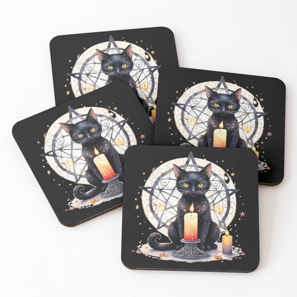 Item preview, Black cat with pentagram designed and sold by Talpha.