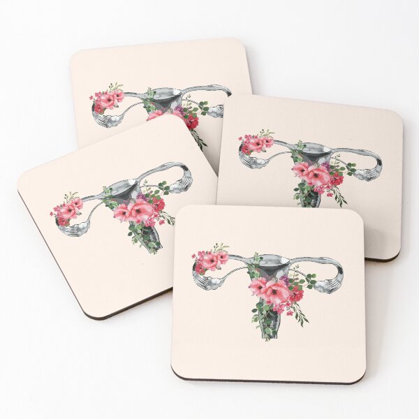 Item preview, Floral Woman Uterus, uterus, reproduction, feminism, ovary, designed and sold by Collagedream.