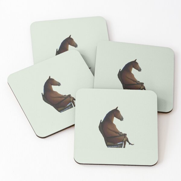 Item preview, Horse sitting in a chair on a porch legs crossed designed and sold by take8.