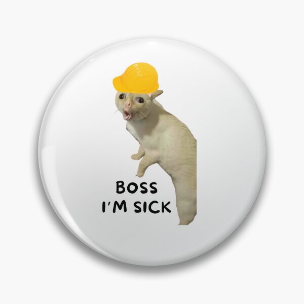 Item preview,  catswithhardhats boss i'm sick cough cat meme designed and sold by vechone.
