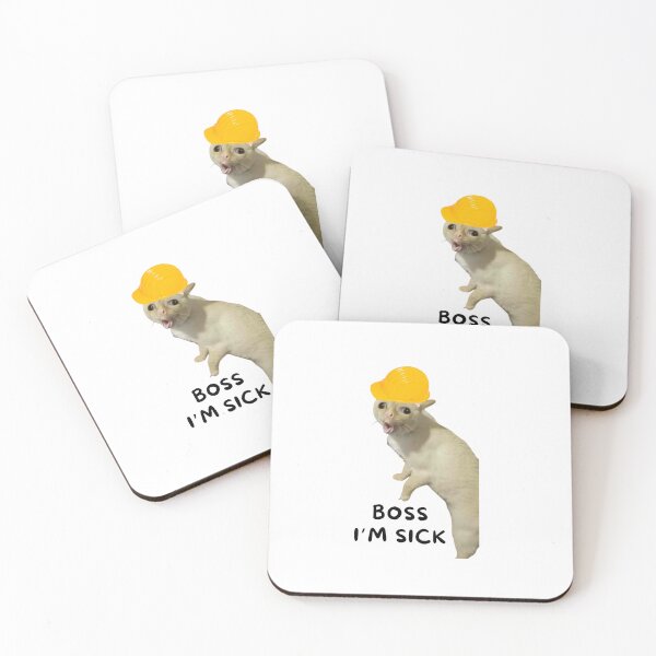 Item preview,  catswithhardhats boss i'm sick cough cat meme designed and sold by vechone.