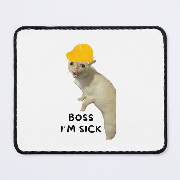 Item preview,  catswithhardhats boss i'm sick cough cat meme designed and sold by vechone.
