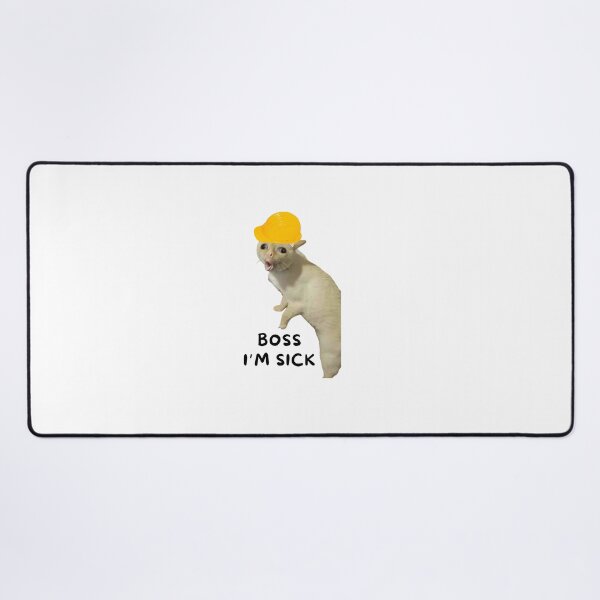 Item preview,  catswithhardhats boss i'm sick cough cat meme designed and sold by vechone.