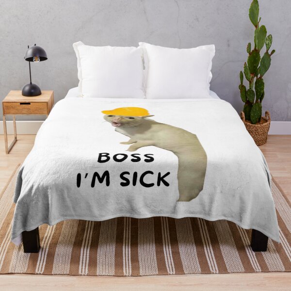 Item preview,  catswithhardhats boss i'm sick cough cat meme designed and sold by vechone.