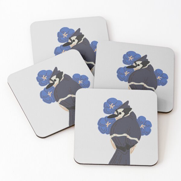Item preview, A Blue Jay and Blue Flowers designed and sold by ToonyPineapple.
