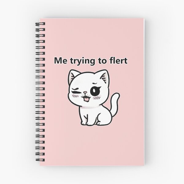 Item preview, "Me trying to flert" Cat designed and sold by WeLoveCatss.