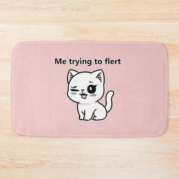 Item preview, "Me trying to flert" Cat designed and sold by WeLoveCatss.