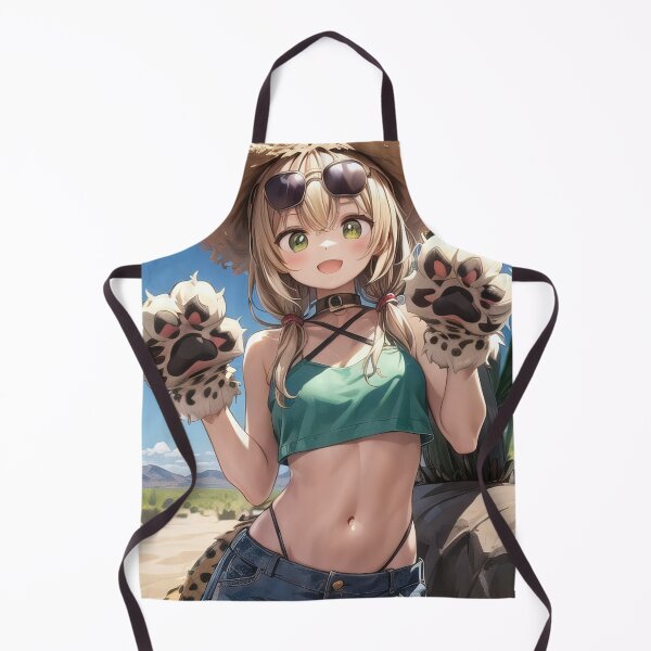Item preview, Leopard anime girl with paws in desert art designed and sold by TheArtistOf2022.