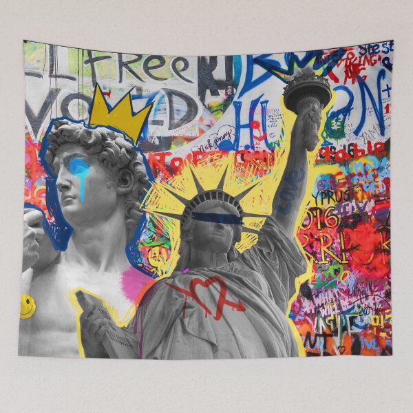 Item preview, Banksy Street Art Colorful punk rock designed and sold by martin max.