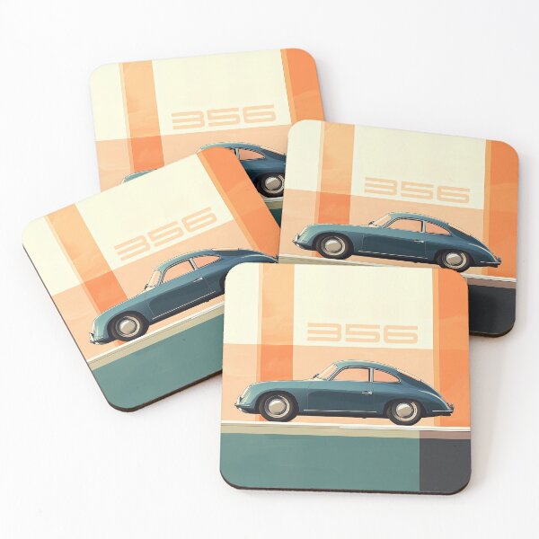 Item preview, Porsche 356 Bauhaus modern illustration designed and sold by blackdogshop.