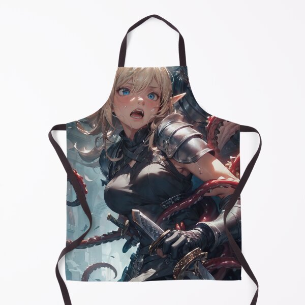 Item preview, New Monster cute anime girl fighting tentacles portrait art designed and sold by TheArtistOf2022.