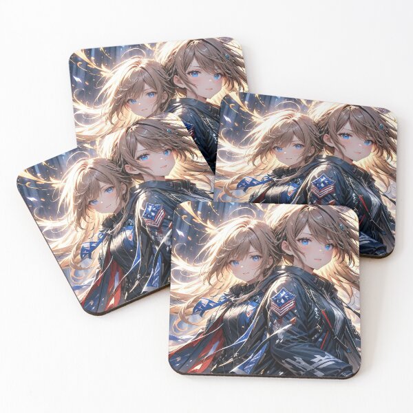 Item preview, Two Cute anime girls superheroes double portrait art designed and sold by TheArtistOf2022.