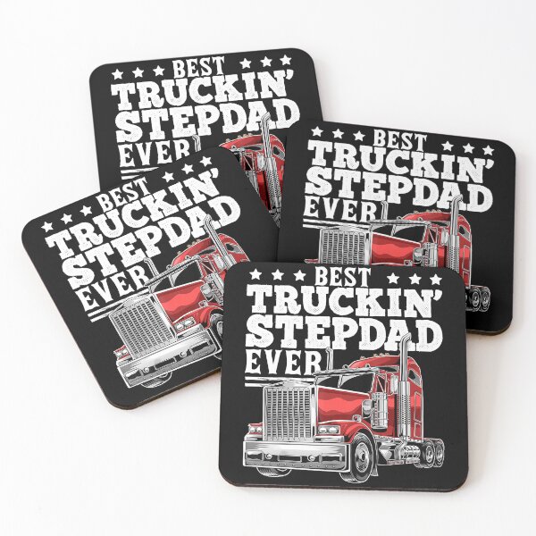 Item preview, Mens Best Truckin Stepdad Ever Big Rig Trucker Father's Day Gift T-Shirt designed and sold by samishoops.