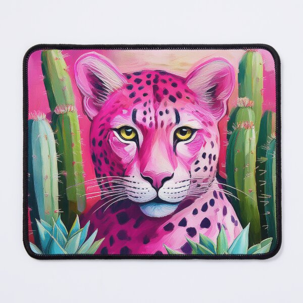 Item preview, Pink Cheetah with Cacti Maximalist Eclectic designed and sold by EnchantedWishes.