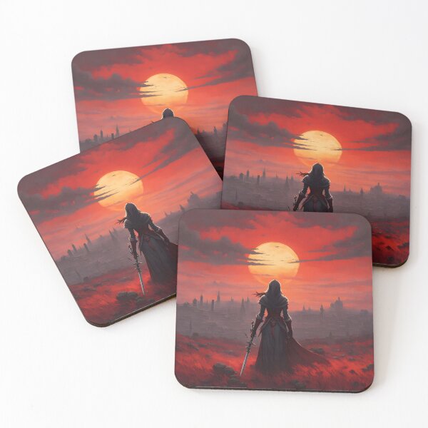 Item preview, Warrior Overlooking Cityscape designed and sold by ArtsyWishesShop.