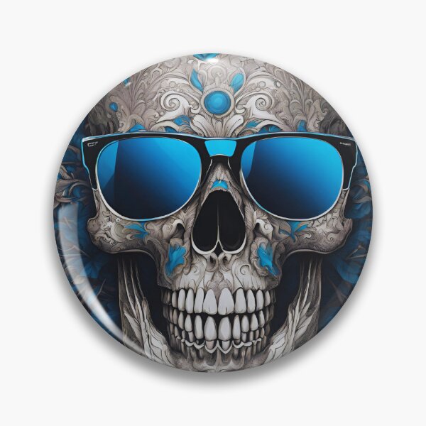 Item preview, Blue Glasses Skull Art designed and sold by My Workshop.