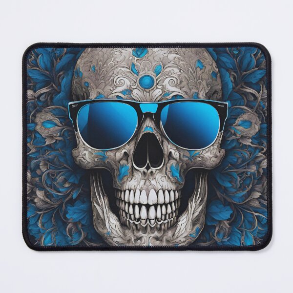 Item preview, Blue Glasses Skull Art designed and sold by My Workshop.