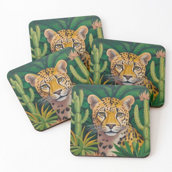 Item preview, Leopard with Cacti Maximalist Eclectic designed and sold by EnchantedWishes.