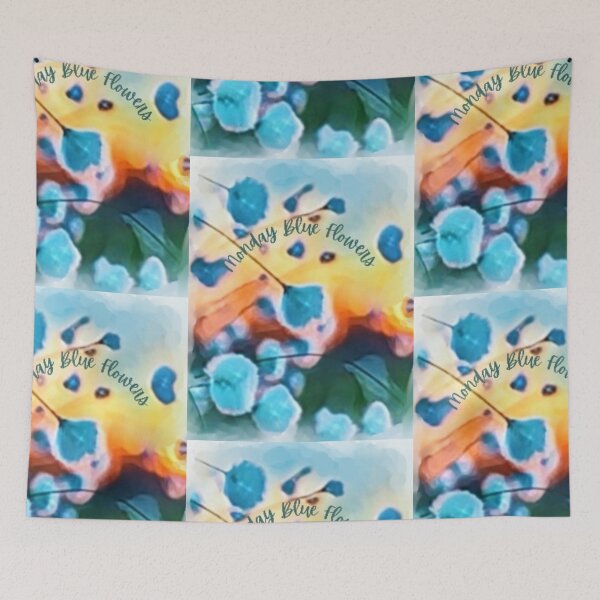 Item preview, Monday Blue Flowers Teacher's Tote Etc. designed and sold by IvaRenee.