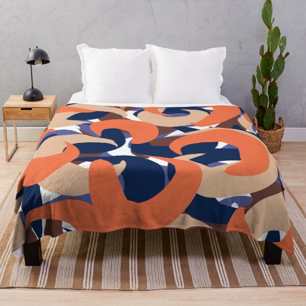 Item preview, Modern Abstract Geometric Pattern in Gradient of Coral and Blue designed and sold by Deutschic.