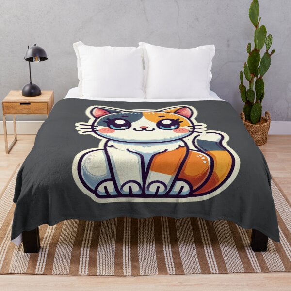 Item preview, Cute Tricolor Cat is sitting nicely Patch Style designed and sold by Rodim91.