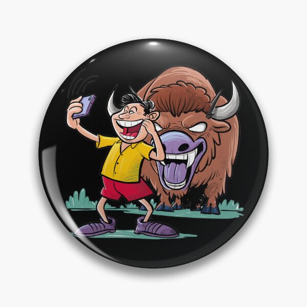 Item preview, Funny Foolish Tourist Taking Selfie with Bisont designed and sold by Nature's Fancy.