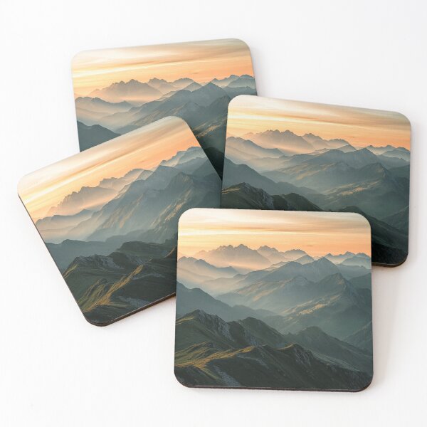 Item preview, Mountains, Mountains Landscape, Wll Art, Nature Landscape designed and sold by NicolasGlowArt.