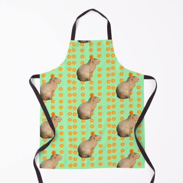 Item preview, Oranges & Capybara on Green Background designed and sold by GeekyGirlsGarb.