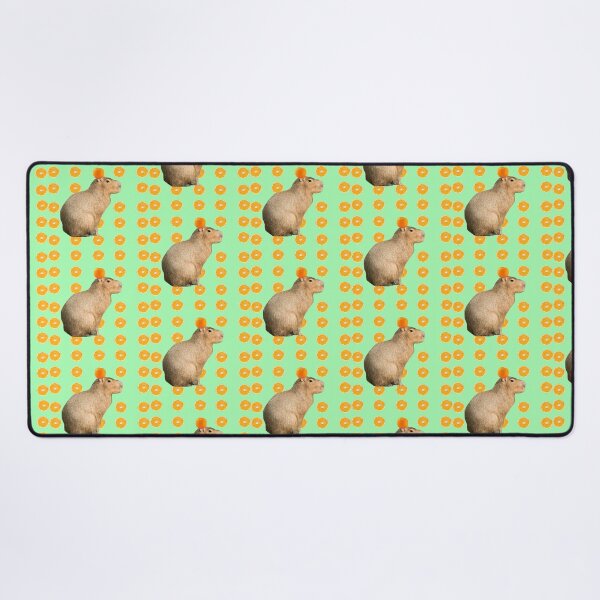 Item preview, Oranges & Capybara on Green Background designed and sold by GeekyGirlsGarb.