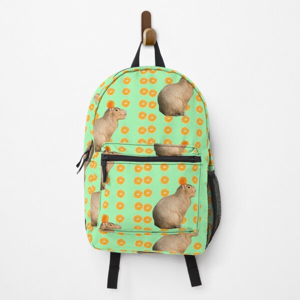 Item preview, Oranges & Capybara on Green Background designed and sold by GeekyGirlsGarb.