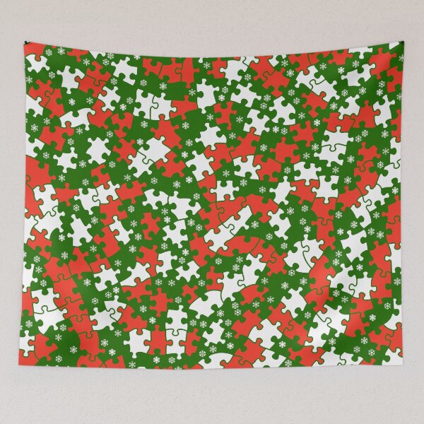 Item preview, Jigsaw Puzzle Lover Christmas Snowflake Camo Pattern Xmas designed and sold by GrandeDuc.