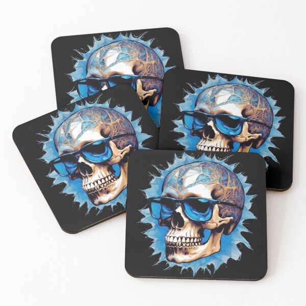 Item preview, Blue Glasses Cool Skull designed and sold by My Workshop.
