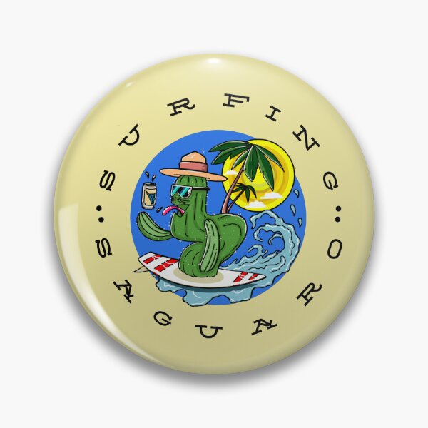 Item preview, saguaro surfing with a beer or IPA designed and sold by AZTECartoon.