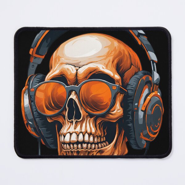 Item preview, Orange Glasses Headphone Cool Skull designed and sold by My Workshop.