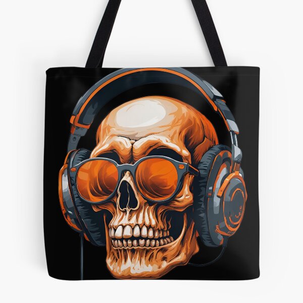 Item preview, Orange Glasses Headphone Cool Skull designed and sold by My Workshop.