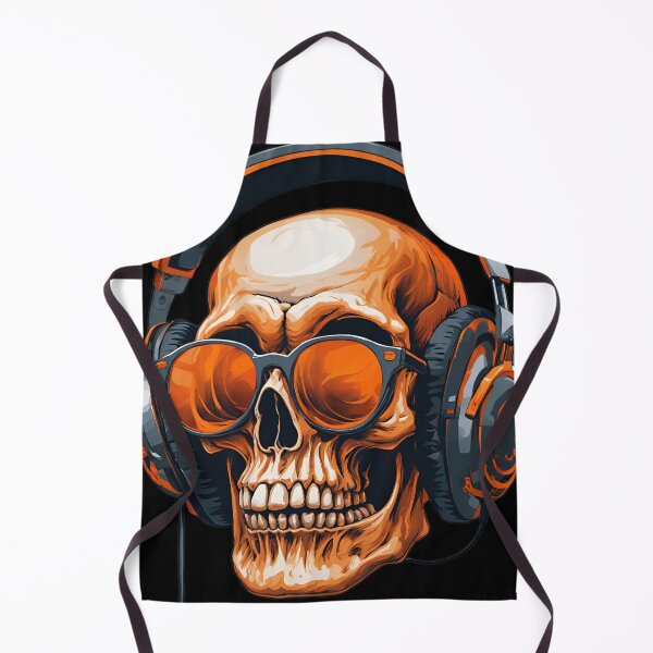 Item preview, Orange Glasses Headphone Cool Skull designed and sold by My Workshop.