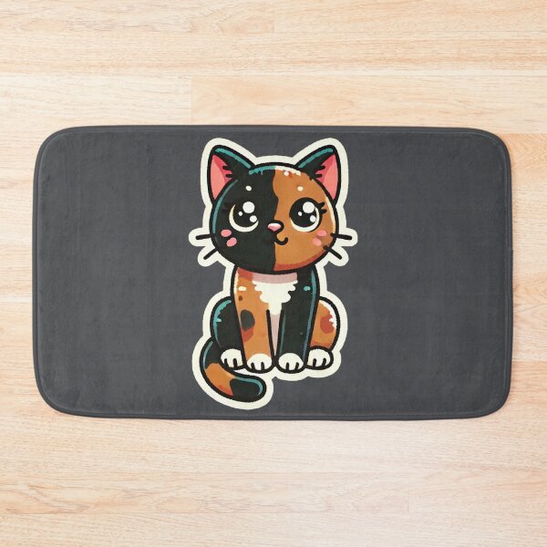 Item preview, Cute Tortoiseshell / tricolor Cat is sitting nicely Patch Style designed and sold by Rodim91.