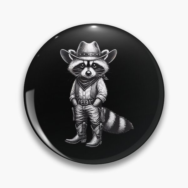 Item preview, Western Raccoon Cowboy. designed and sold by Linework Studio.