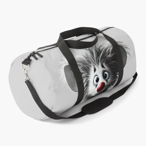 Item preview, Sad Black and White Mouse with Red Nose, Clown Eyes, and Flower designed and sold by Blink Art Studio.