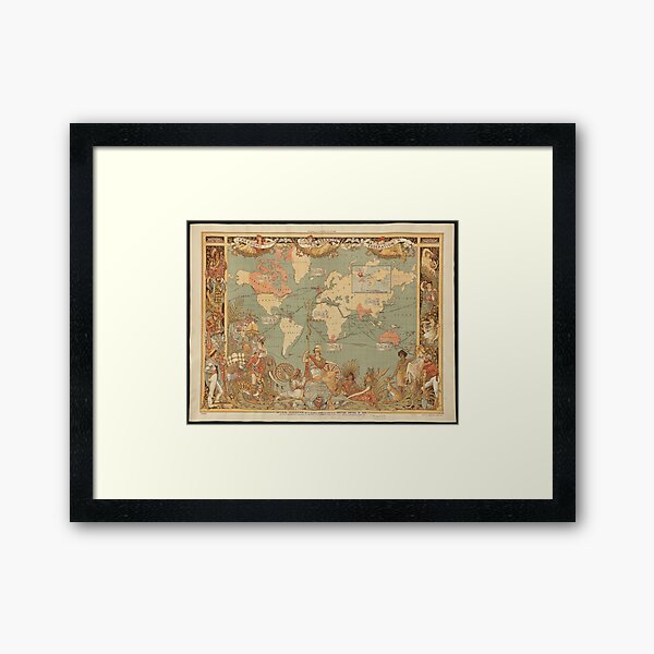 The British Empire in 1886 Framed Art Print