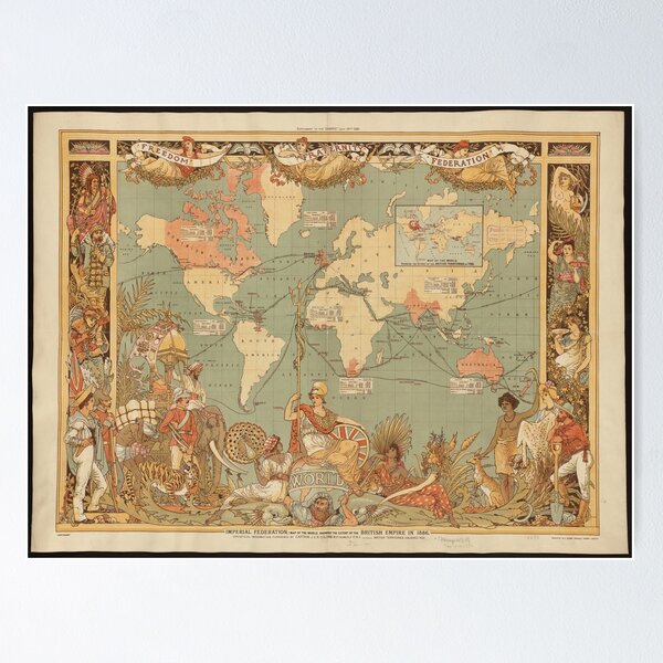 The British Empire in 1886 Poster