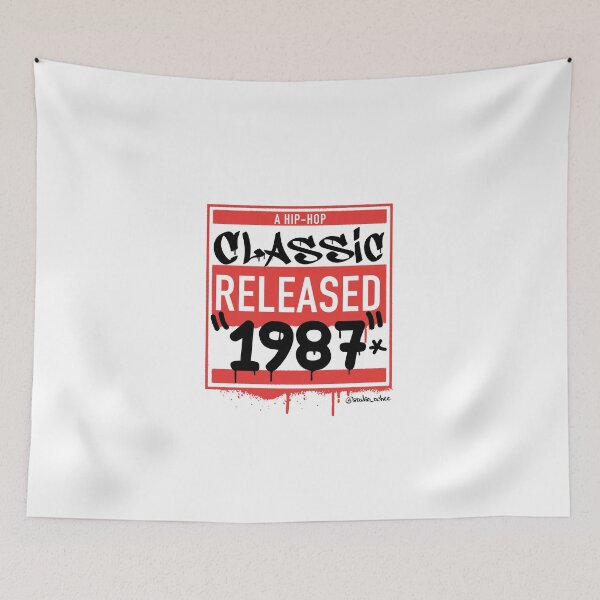Item preview, 1987 Hip Hop born year artwork for all old school Hip Hop lovers. designed and sold by studioochee03.