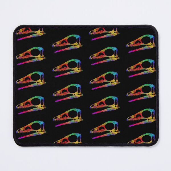 Item preview, Compsognathus Skull (Rainbow Watercolour) designed and sold by CKing-Paleo-Art.