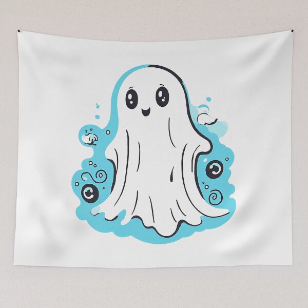 Item preview, Adorable & Eerie Ghost: Surrealism Meets Synthwave D18 designed and sold by pixelandcrafted.