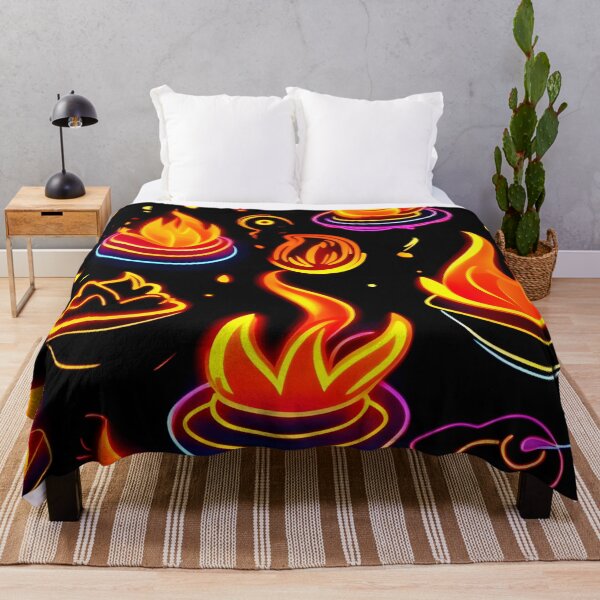 Item preview, Glowing Flame Icons on Dark Canvas designed and sold by Health And Fitness Posts e-Store.