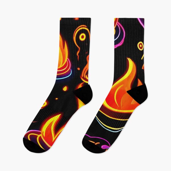 Item preview, Glowing Flame Icons on Dark Canvas designed and sold by Health And Fitness Posts e-Store.
